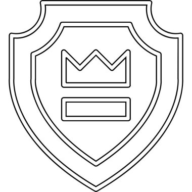 Kalkan kutsal kişilerin resmi, basit tarzı