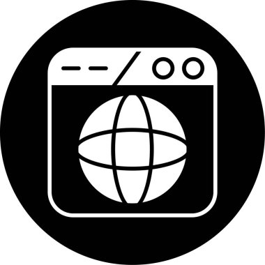 tarayıcı simgesi vektör illüstrasyonu