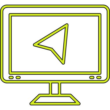 Modern bilgisayar simgesinin vektör illüstrasyonu