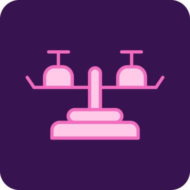 Beyaz zemin üzerinde hava kontrol ikonu olan mor klima. Kontrol sistemi. Uzaktan kumanda ve iklim sistemi. vektör.