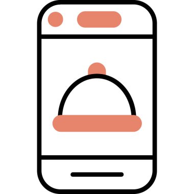 Cep telefonu simgesi, vektör illüstrasyonu