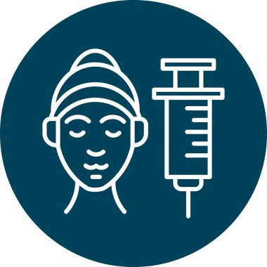 eşsiz aşı vektör çizgisi simgesi