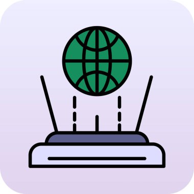 dünya haritası simgesi, vektör illüstrasyonu