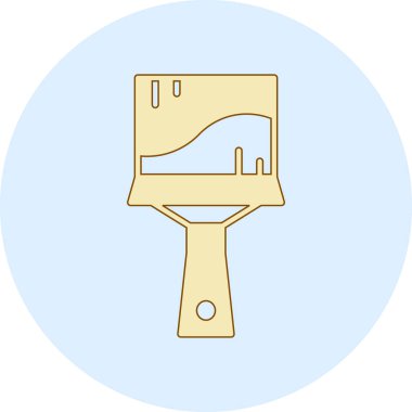 Gördüm. Web simgesi basit illüstrasyon