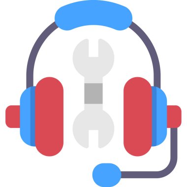 müzik kulaklık simge vektör çizim