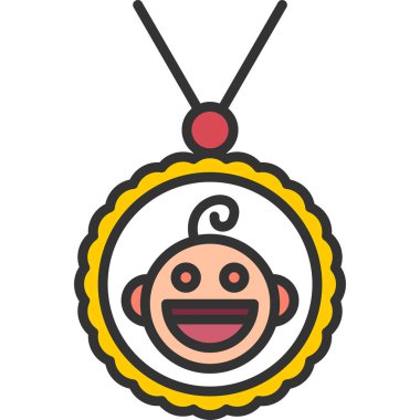 Bebeğim. Web simgesi basit illüstrasyon