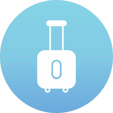 Mavi bir valizin vektör çizimi