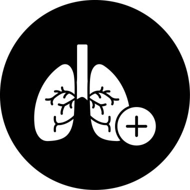 Lung Simge Vektör İllüstrasyonu