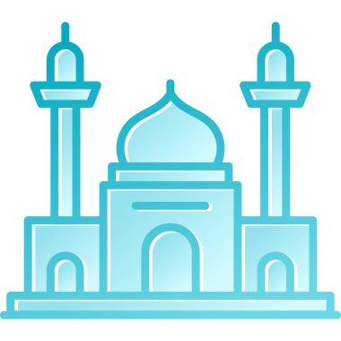 Cami simgesi vektör illüstrasyonu
