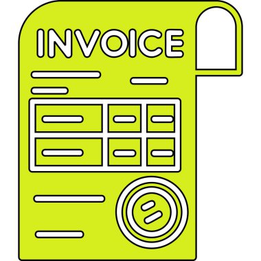 Moda tasarım tarzında fatura simgesi