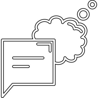 baloncuk sohbet iletişim simgesi ana hat biçiminde