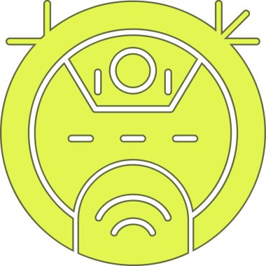 Maskeli ve arabalı bir arabanın vektör çizimi