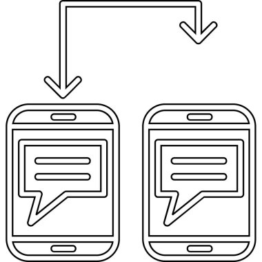 Smartphone sohbet simgesi, özet biçimi