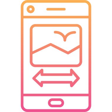 Akıllı telefon. Web simgesi basit illüstrasyon