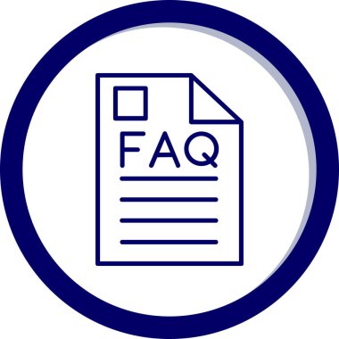 Faq. Web simgesi basit tasarım