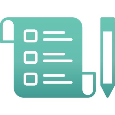 Kalemli kağıt. Web simgesi basit tasarım