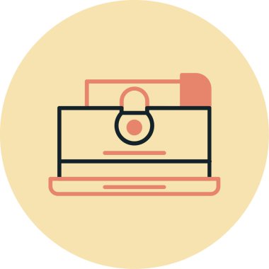 Dizüstü bilgisayar simgesinin vektör çizimi