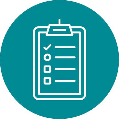 Kontrol listesi simgesi vektör illüstrasyonu