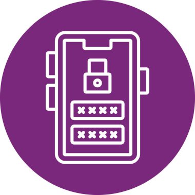 parola ikonu vektör illüstrasyonu