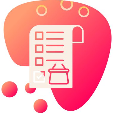 Kontrol listesi simgesi vektör illüstrasyonu