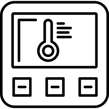 termometre sıcaklık simgesi vektör çizimi