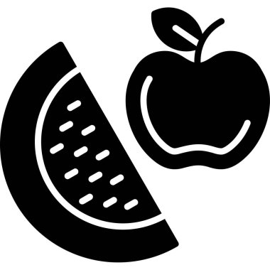 Katı biçimde elma meyvesi simgesi