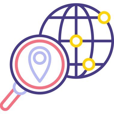 konum. Web simgesi basit illüstrasyon