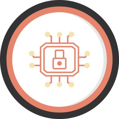 Cpu simge vektör illüstrasyonu