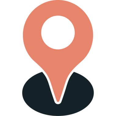 konum haritası belirleyici simgesi doldurulmuş dış hat biçimi