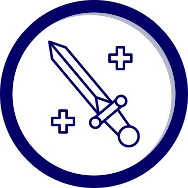 Kılıç simgesinin vektör illüstrasyonu