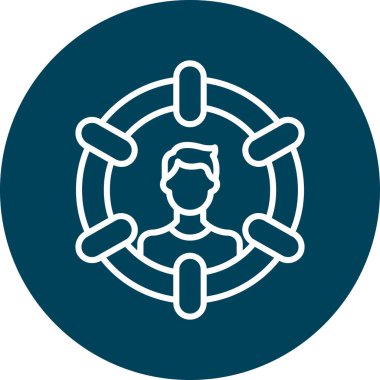 İnsan simgesinin vektör illüstrasyonu