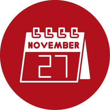 Kasım 'ın 28' i bir günlük takvimde, gün tarihi ikonu takvimde, tarih 8 ay. Beyaz arka planda modern. konsept