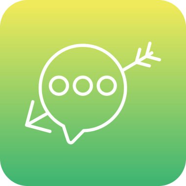 benzersiz sohbet vektör çizgisi simgesi