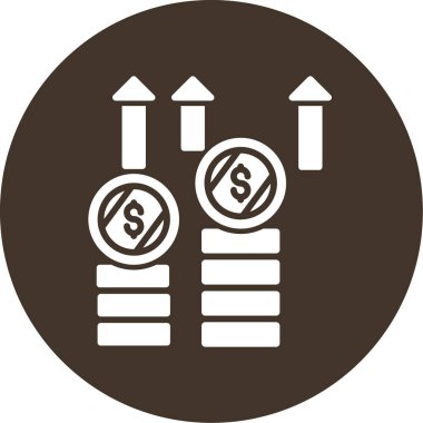 Para simgesinin vektör illüstrasyonu