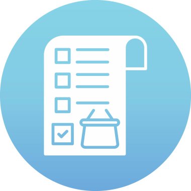 Kontrol listesi web simgesi, basit vektör illüstrasyonu beyaz arkaplanda izole edildi