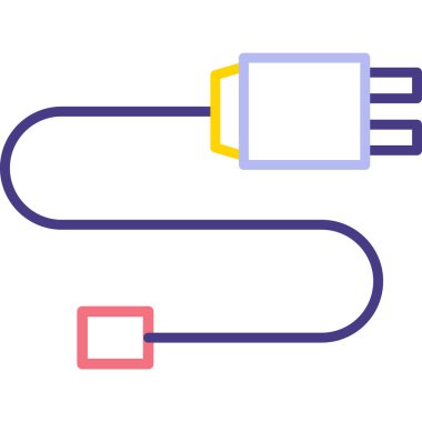 kablo kablo ikonu vektör illüstrasyonu