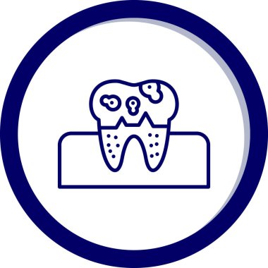 Modern diş simgesinin vektör illüstrasyonu