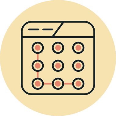 Takvim simgesi vektör illüstrasyonu