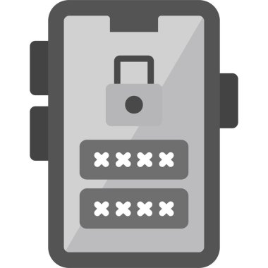 Güvenli kilit simgesi. Web için basit bir güvenli kilit vektör simgesi çizimi