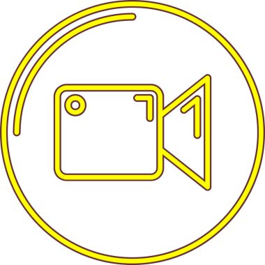 video kamera ikonu vektör illüstrasyonu