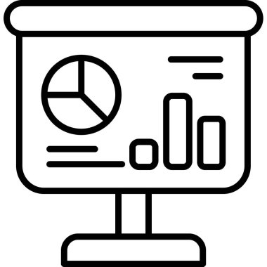 iş grafik çizelgesi simgesi ana hat biçiminde