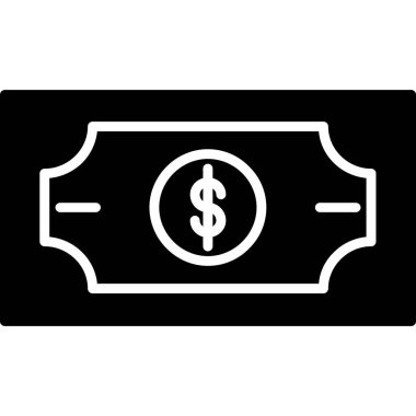 Dolar işareti simgesi, vektör çizimi