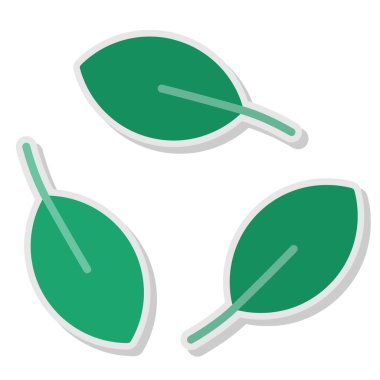 Yaprak. Web simgesi basit illüstrasyon