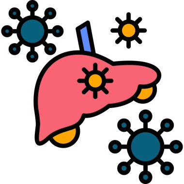 Virüs ikonu vektör illüstrasyonu