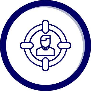 Modern bir iş konsepti simgesinin vektör çizimi