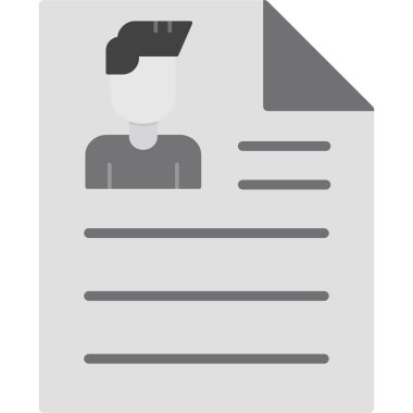 belge düz simgesi, vektör illüstrasyonu