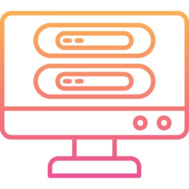 Bilgisayar. Web simgesi basit illüstrasyon