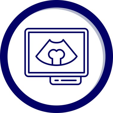 Dizüstü bilgisayar simgesinin vektör çizimi