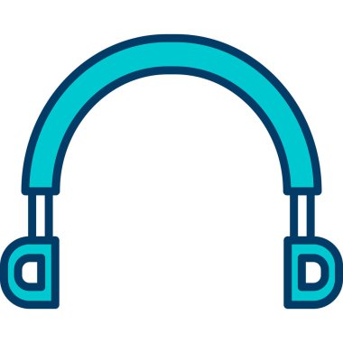 Kulaklık. Web simgesi basit illüstrasyon