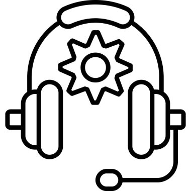 Kulaklık. Web simgesi basit illüstrasyon